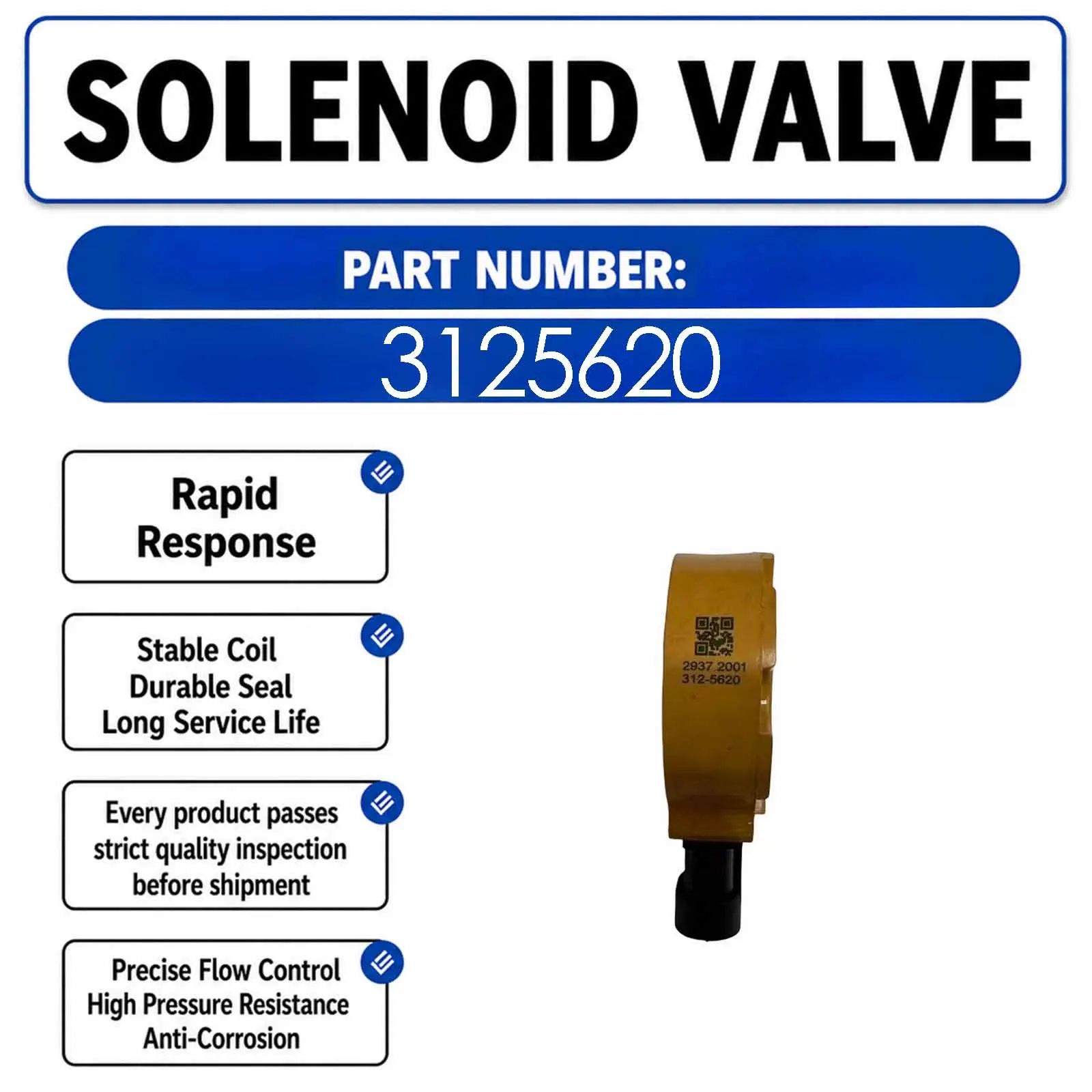 Solenoid Valve 3125620 For CATERPILLAR EXCAVATOR 320D E320D 320DL C6.4