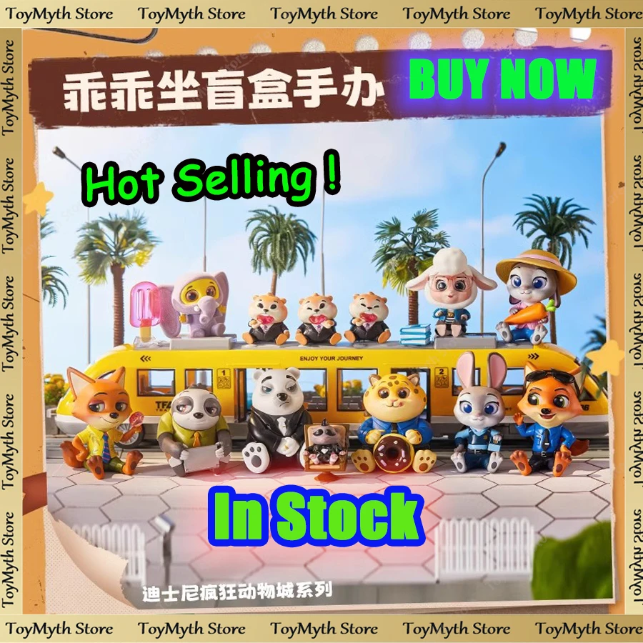 En Stock, serie loca, figuras de caja ciega para sentarse obedientemente, lindo Judith Nick Flash Finnick, adornos de escritorio, juguetes para niños, regalos