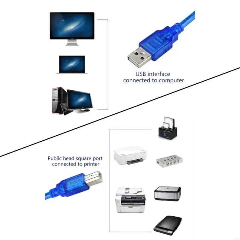 

USB Printer Cable Male To B Male Printing Cord for Printers Wide Compatibility