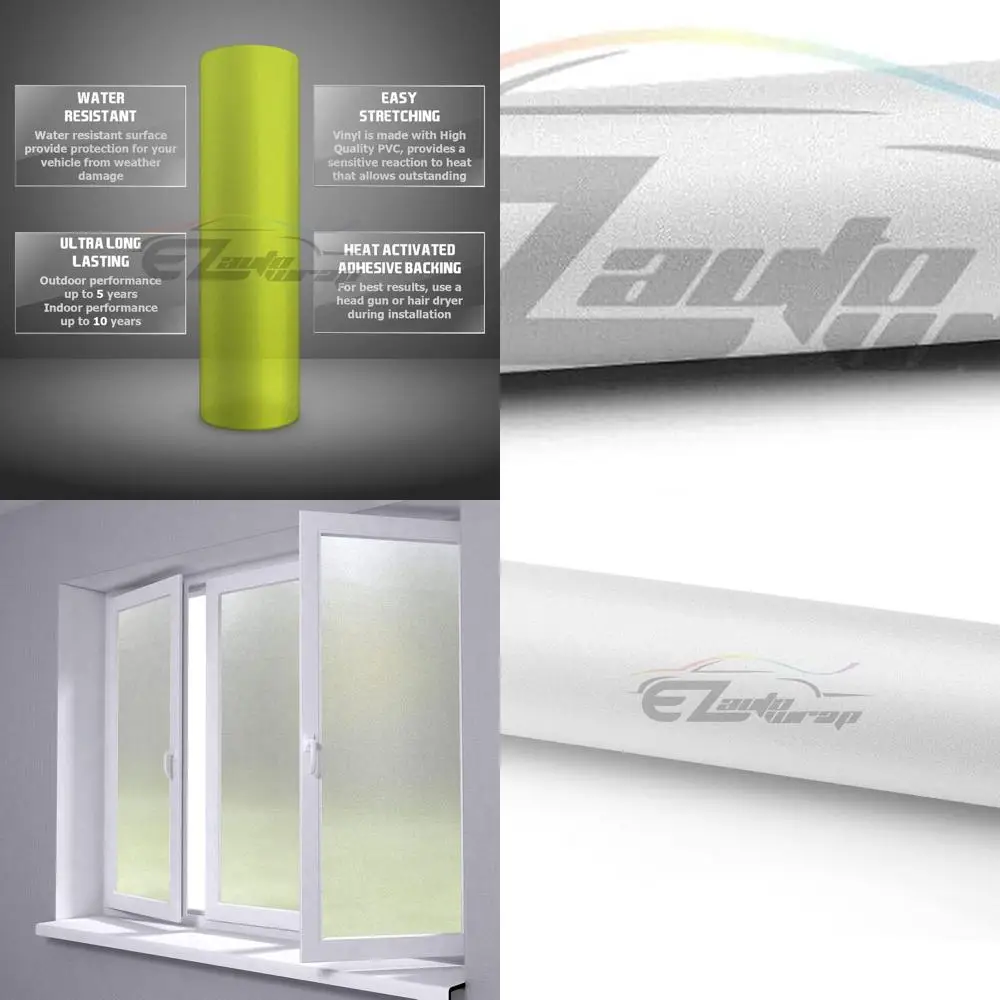 

48 x 120 Frosted Glass Window Film - White Privacy Sticker for Home and Bathroom - Waterproof and Easy to Apply