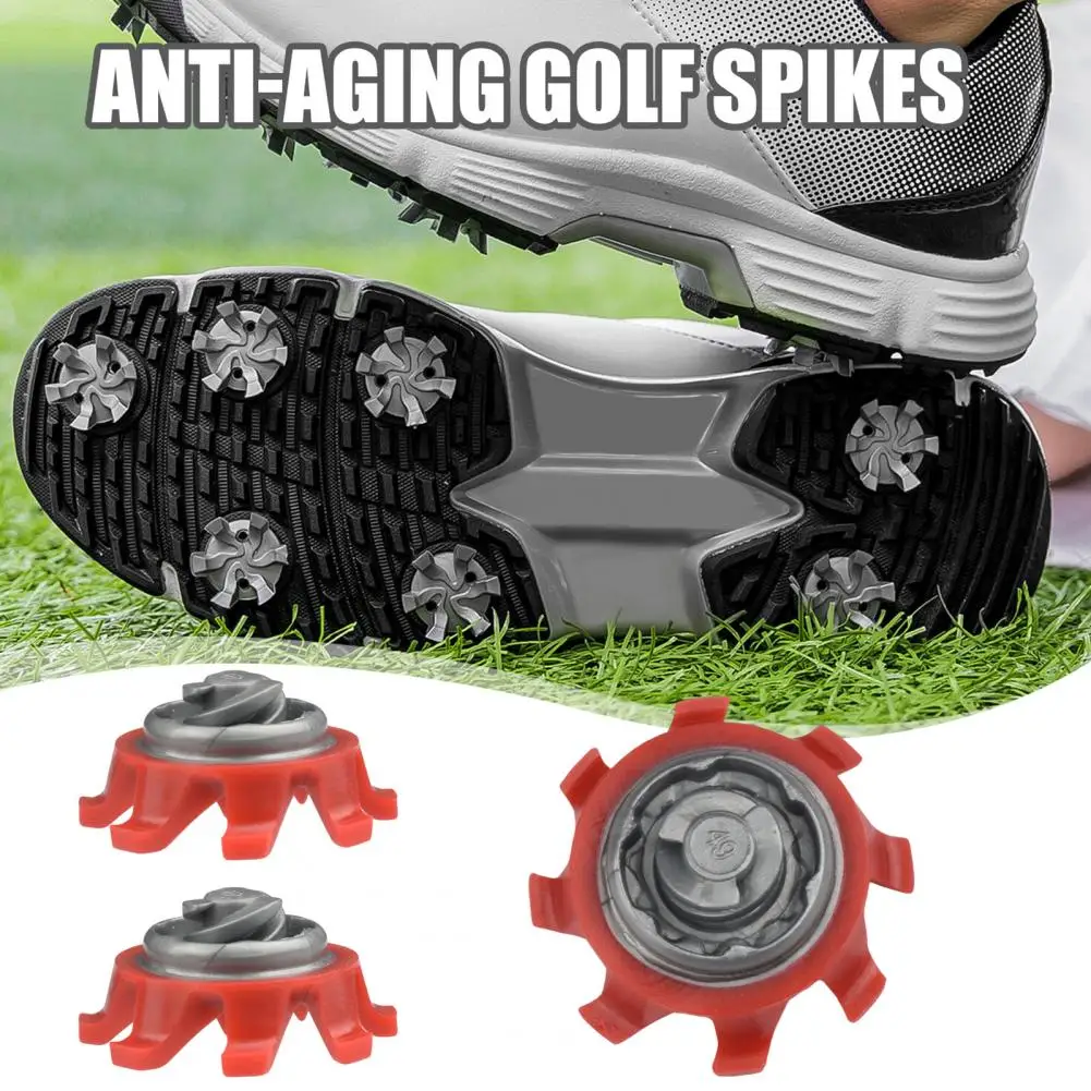 Quick Install Golf Spikes Golf Spikes Replacement Golf Shoe Spikes Replacement Lightweight 8-prong Anti-slip Cleats Fast