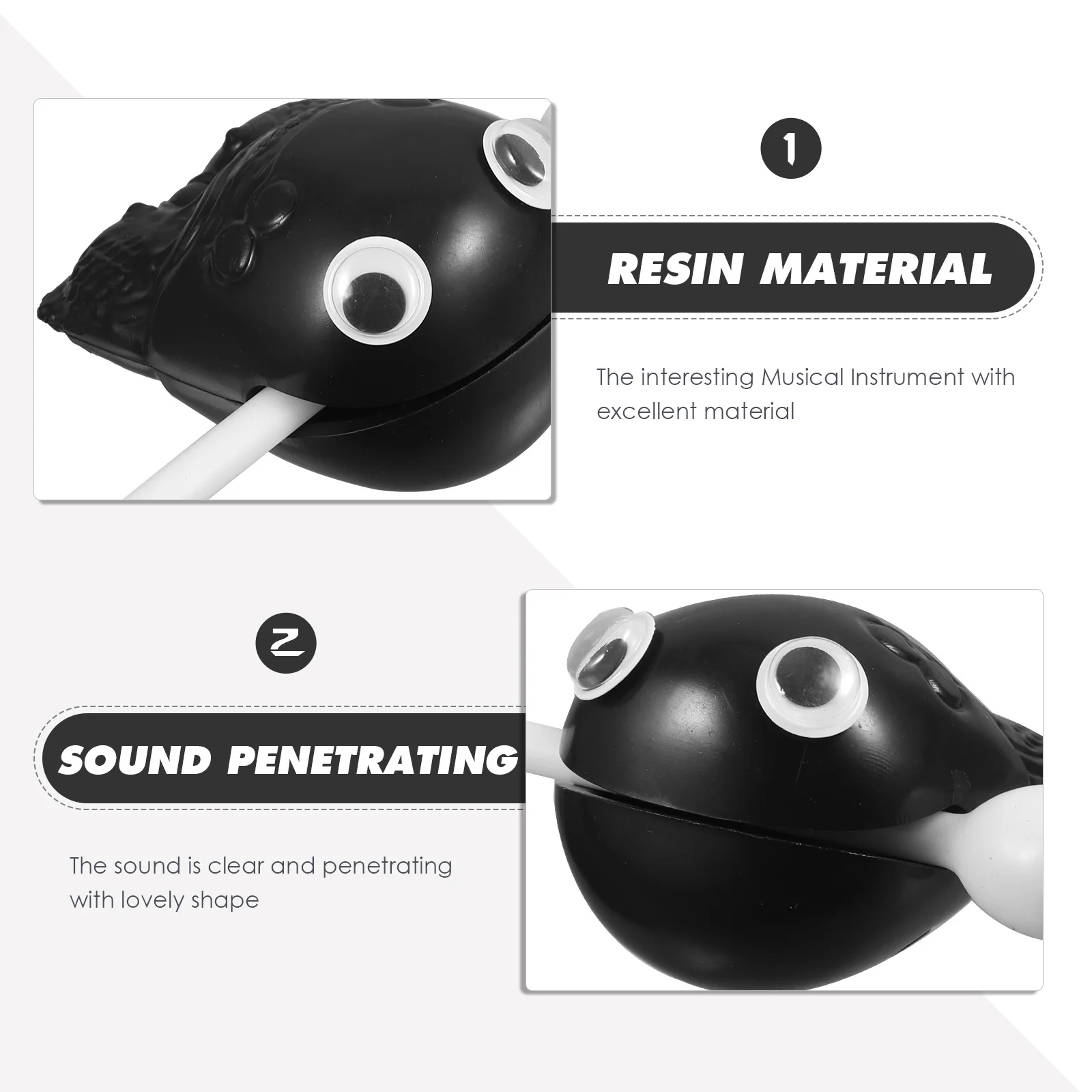 3 مجموعة من أدوات قرع الموسيقى للأطفال من الراتنج، أداة تعليمية للإيقاع، كتلة معبد للمكتب للاسترخاء والإجهاد #4