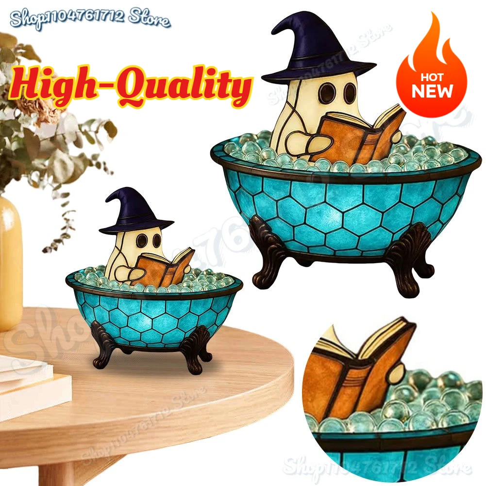 

2025 New Halloween Ghost Bubble Bath LED Lamp Cute Ghost Night Light for Bathroom Bathtub Decor Color-Changing Mood Light