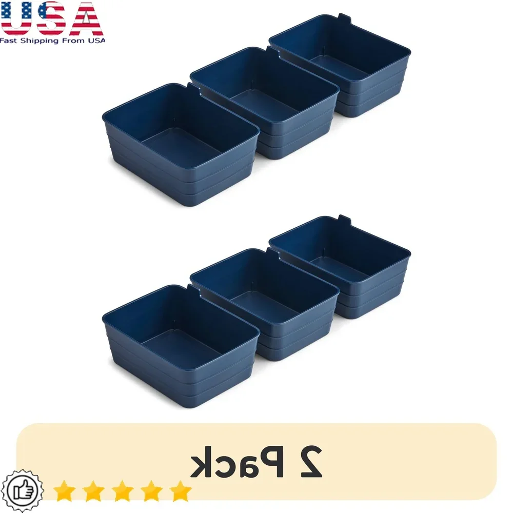 

Set of 3 Flexible Drawer Organizers Solid Wall Design Lift Tab Storage Trays Dishwasher Safe Home Office Kitchen Organization