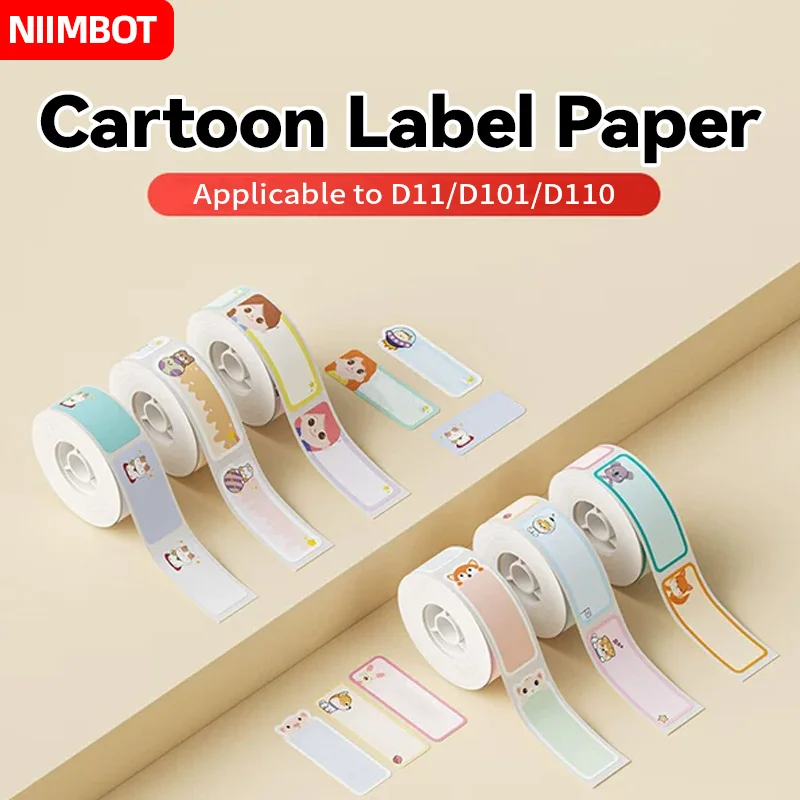 

Niimbot D101 D11 D110 Color Cartoon Smart Portable Label Printer Thermal Labels Waterproof Maker Fast Printing Home Use Office