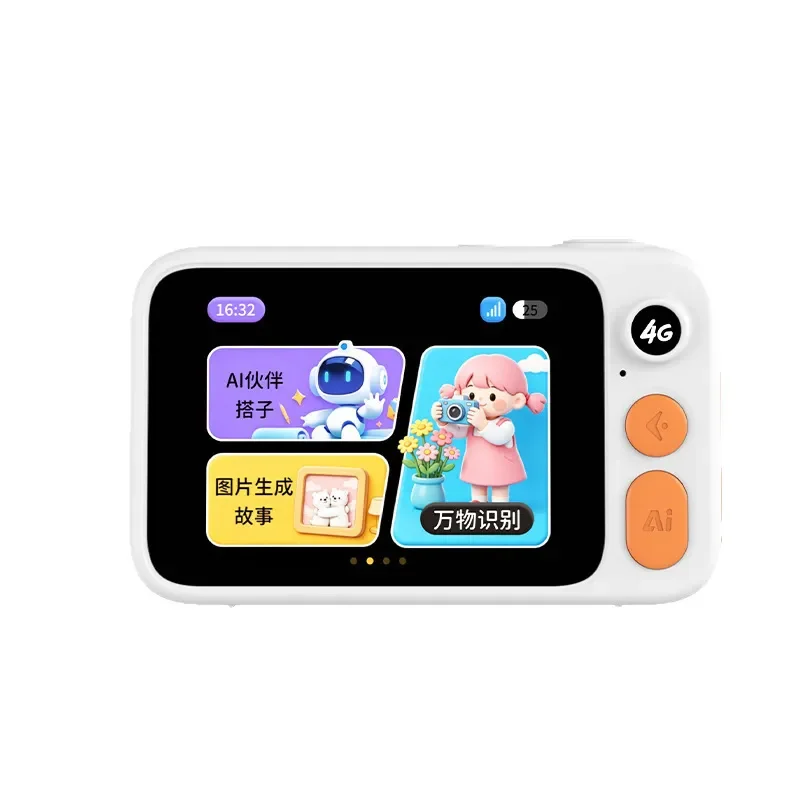 AI children's camera 4G high definition can call bean bag Q & A ai camera learning machine to shoot all things touch screen