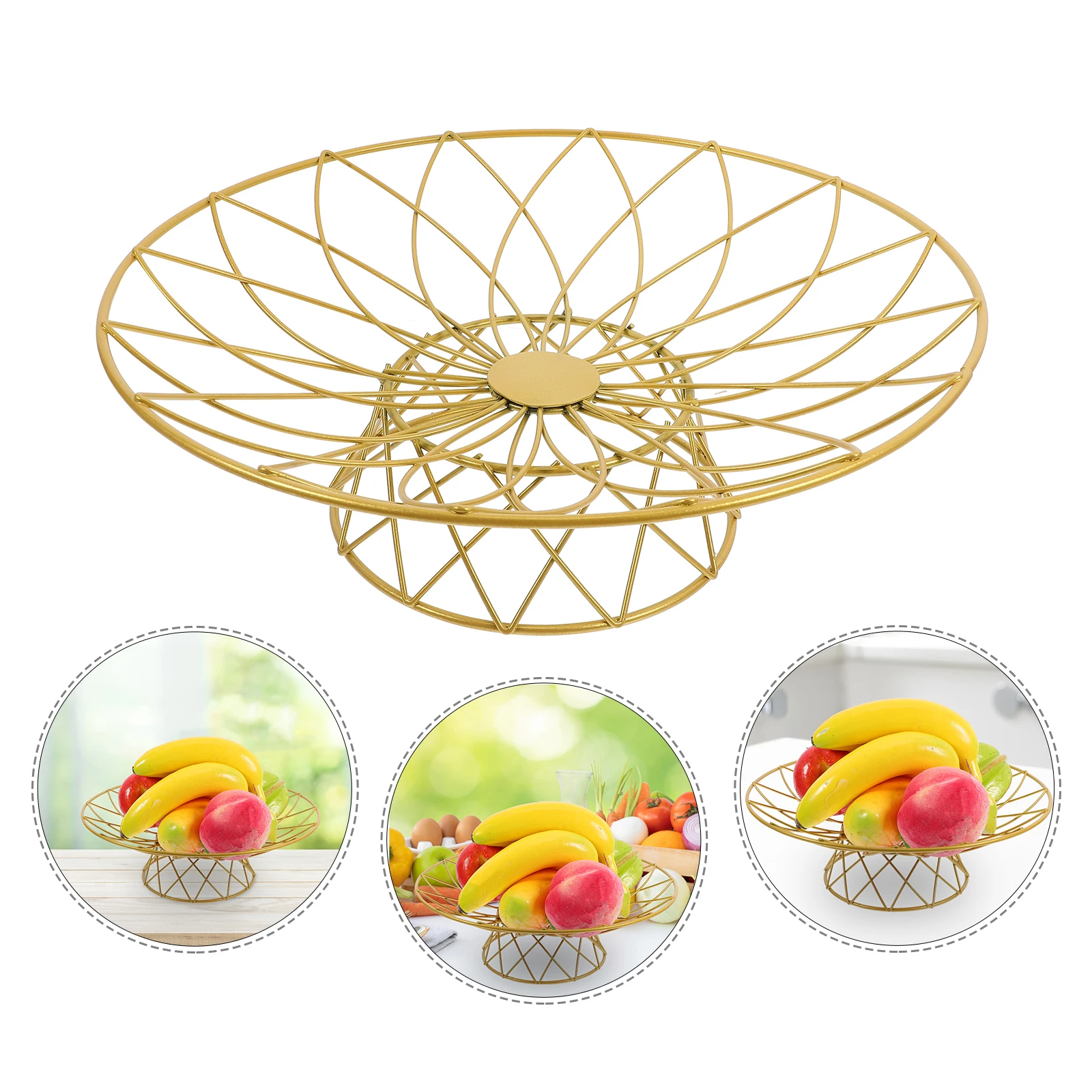 

Sturdy Metal Wire Fruit Basket Storage Organizer Desktop Basket Countertop Vegetable Holder Reusable Wire Baskets