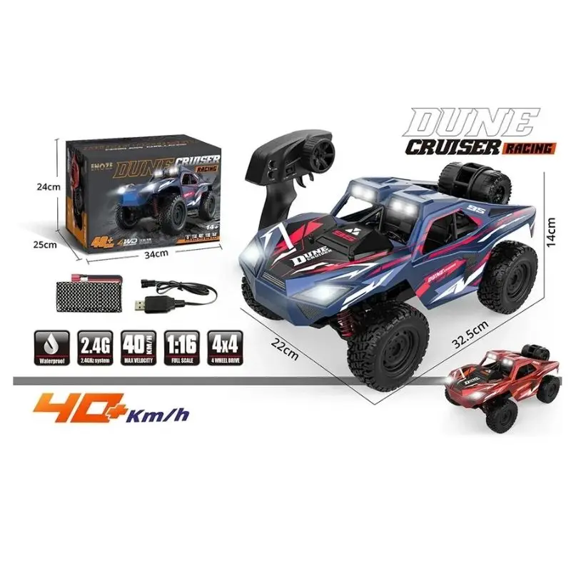 Camion tout-terrain RC 9503E 1/16 4WD, 2.4G, 40 KM/H, jouet d'escalade et de course à grande vitesse