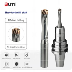 CNC Crown Diamond Violent Drill Bit GHZG 10-25.6mm 1.5-5D Extended Internal Cold Gun Drill Bit Stainless Steel Sword Tooth Drill
