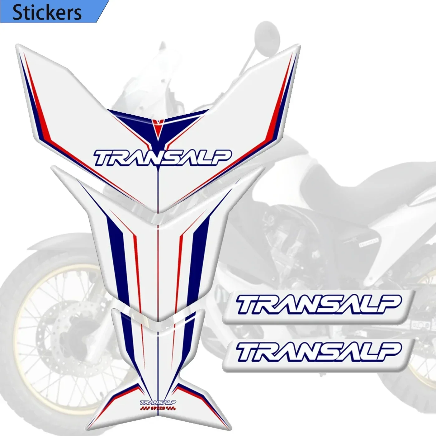 Motorcycle Fit HONDA TRANSALP XL400V XL600V XL650V XL700V XL750L Gas Fuel Oil Kit Knee Tank Pad Protector Decals