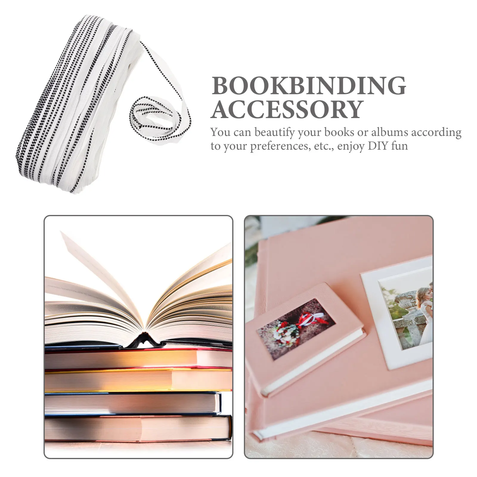 

Book Headband Binding Headbands Endbands Bookbinding Material Photo Polyester Office