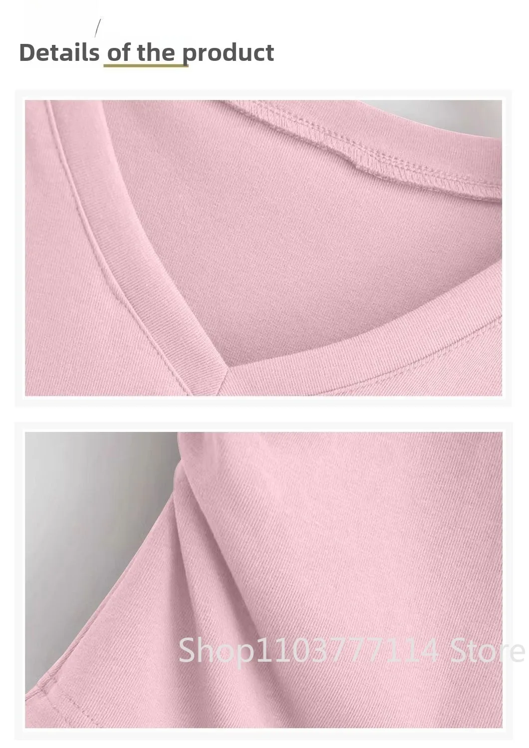 Summer Women's Short Sleeved T-shirt Solid Color Slim Fit V-neck Lightweight and Slimming Casual Versatile Basic Women's Top