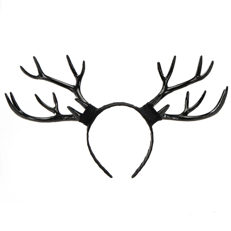 Women’s Antler Headband Vintage Retro Demon Horn Devil Hairband Gothic Lolita Halloween Cosplay Headwear Prop