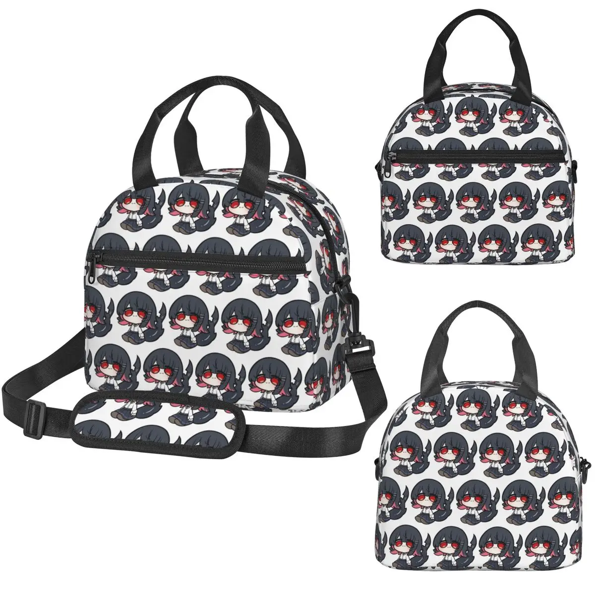 Anime Zenless Zone Zero Chibi Ellen Joe Insulated Lunch Bag for Women Office Cooler Thermal Box Tote Leakproof Lunch Boxes
