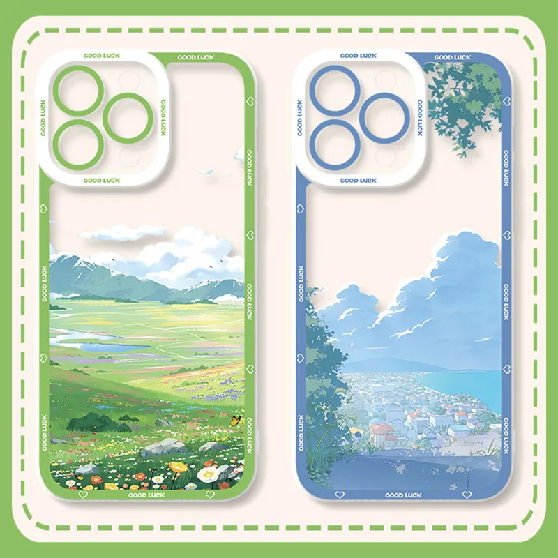 Landscape Beautiful Case for OnePlus 8 8T 9 10 Pro 11 9R 9RT Nord Ace 2 2V One Plus 1+9R 1+8T 1+10Pro 1+11 1+Ace2 Silicone Cover