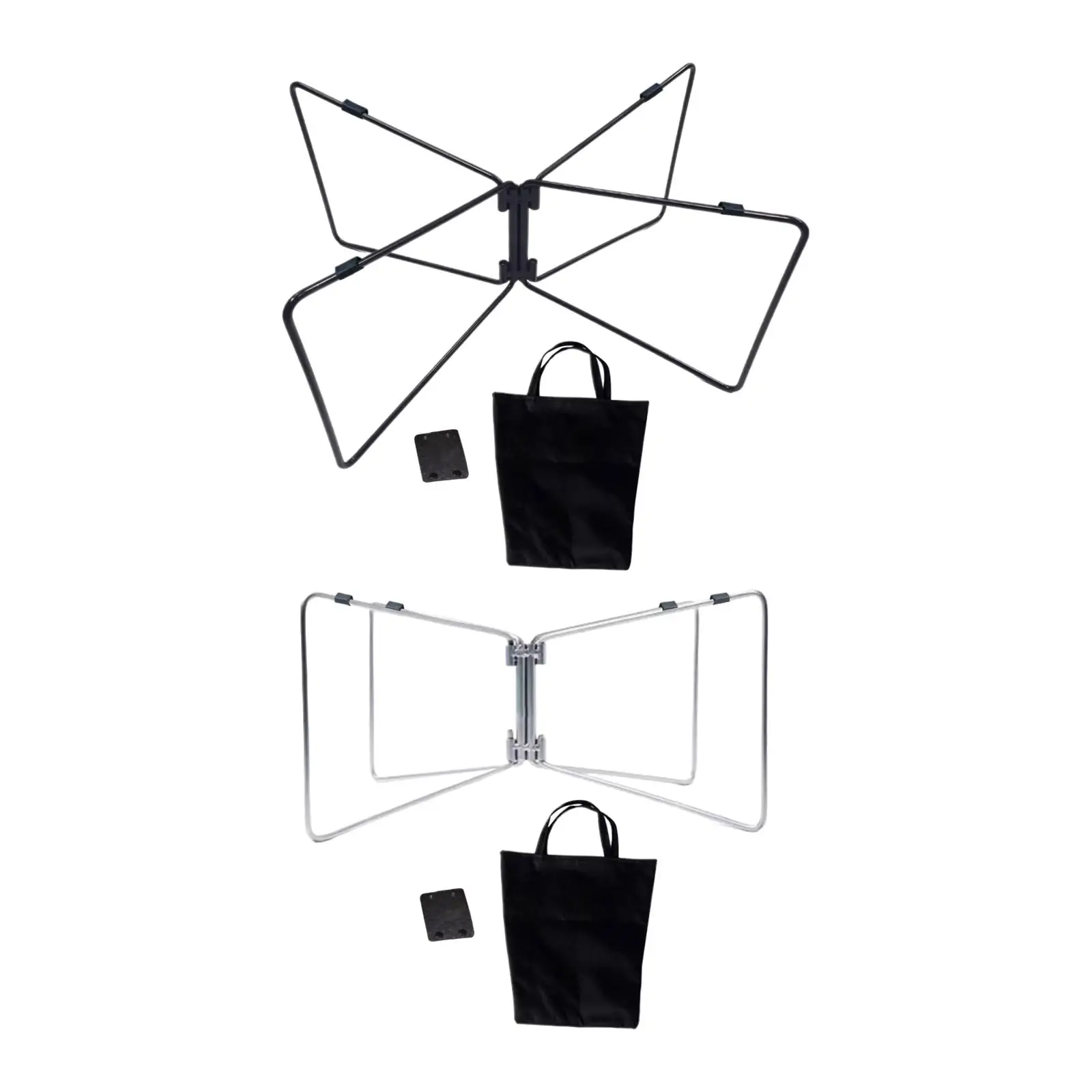 

Foldable Stand Rack with Handle Cover Ice Bucket Holder Lightweight Luggage Rack