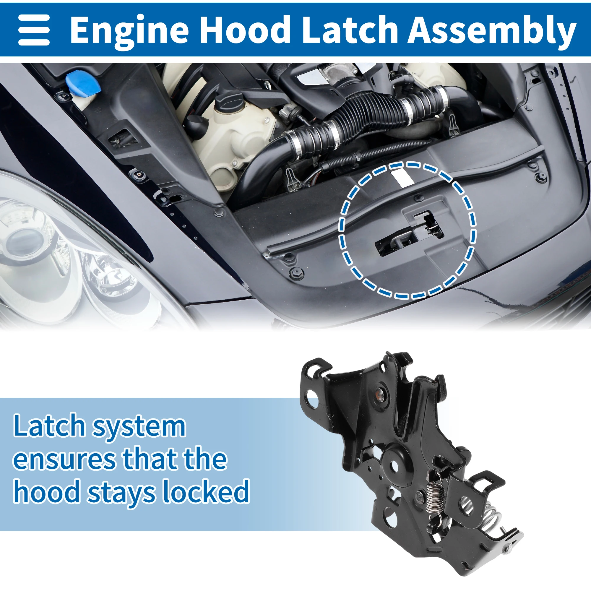 

UXCELL Защелка капота в сборе для Toyota Prius 2009-2015 Разблокировка замка капота двигателя No 5351047090