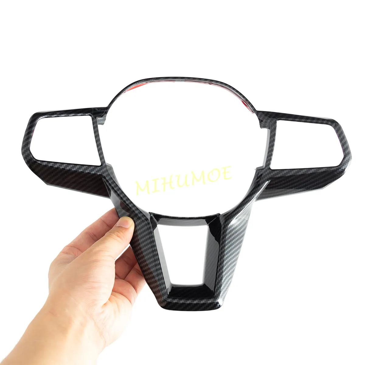 ل BMW X1 iX1 U11 X2 iX2 28i 2024 2025 ألياف الكربون سيارة الداخلية عجلة القيادة التبديل إطار غطاء الزخارف اكسسوارات #3