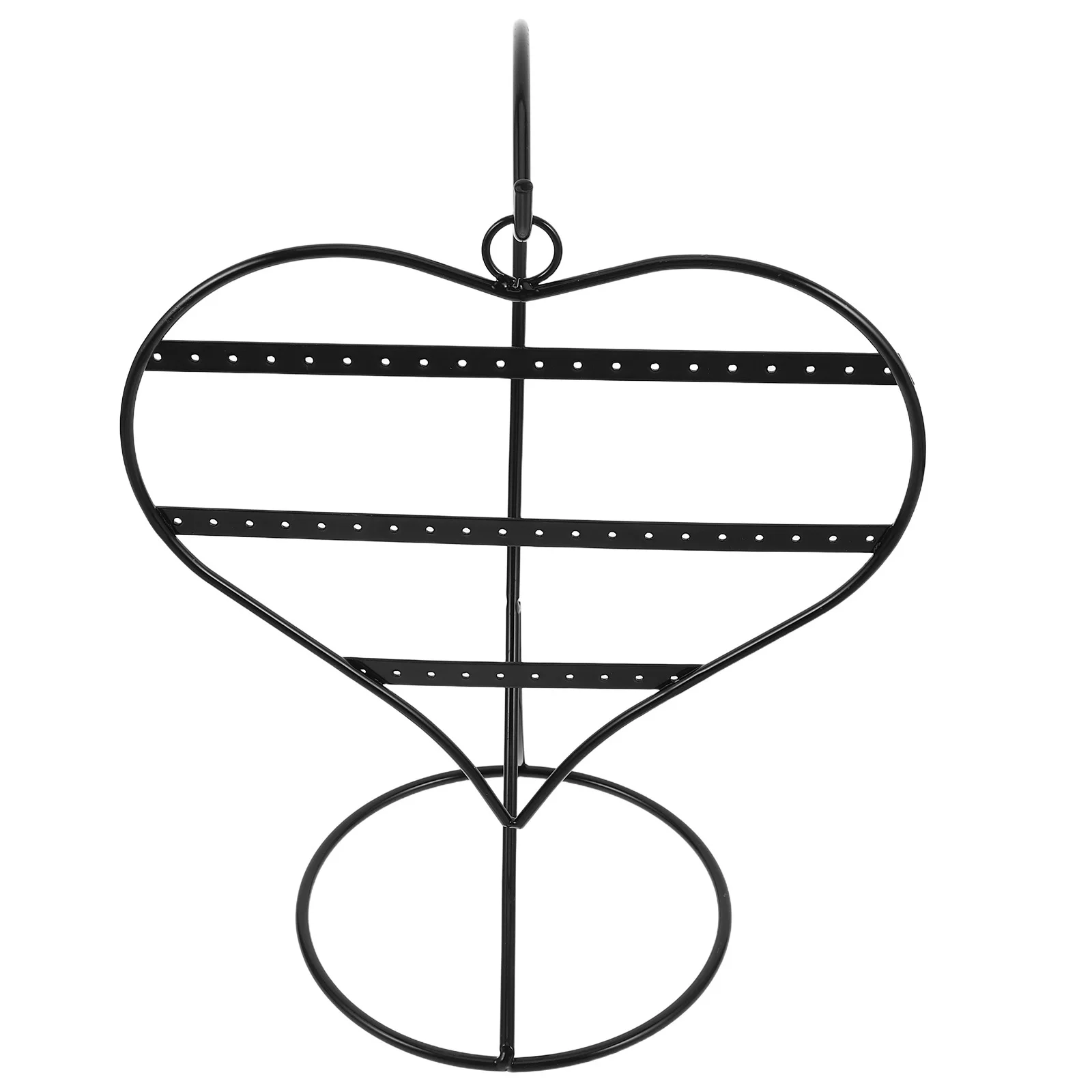 

Iron Earring Display Stand Black Metal Jewelry Organizer Rack For Hanging Ear Pendants Drop Earrings Storage Holder
