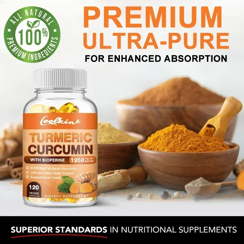 Turmeric Curcumin - Natural Joint Support with Black Pepper - Relieve Joint Pain