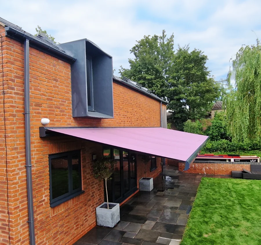 

Custom Size Electric Aluminum Full Cassette Awnings Patio Garden Acrylic Fabric Awning Folding Arm Outdoor Retractable Awning