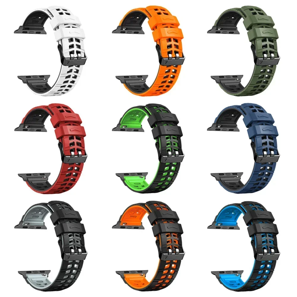 

Ремешок силиконовый для Apple Watch 9, сменный Браслет для часов Iwatch Series 8 7 6 5 4 3 SE, ультра 49 мм 44 мм 45 мм 42 мм