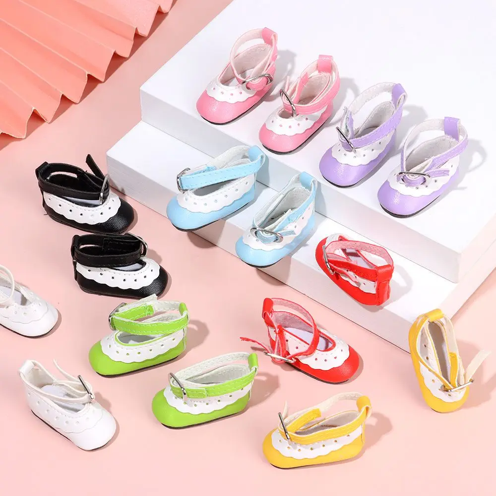 Fashion Multicolor 1/6 Scale Doll Shoes Bright Leather Shoes Mini Clothes Girl's Wears Handmade Props Playing House Accessories