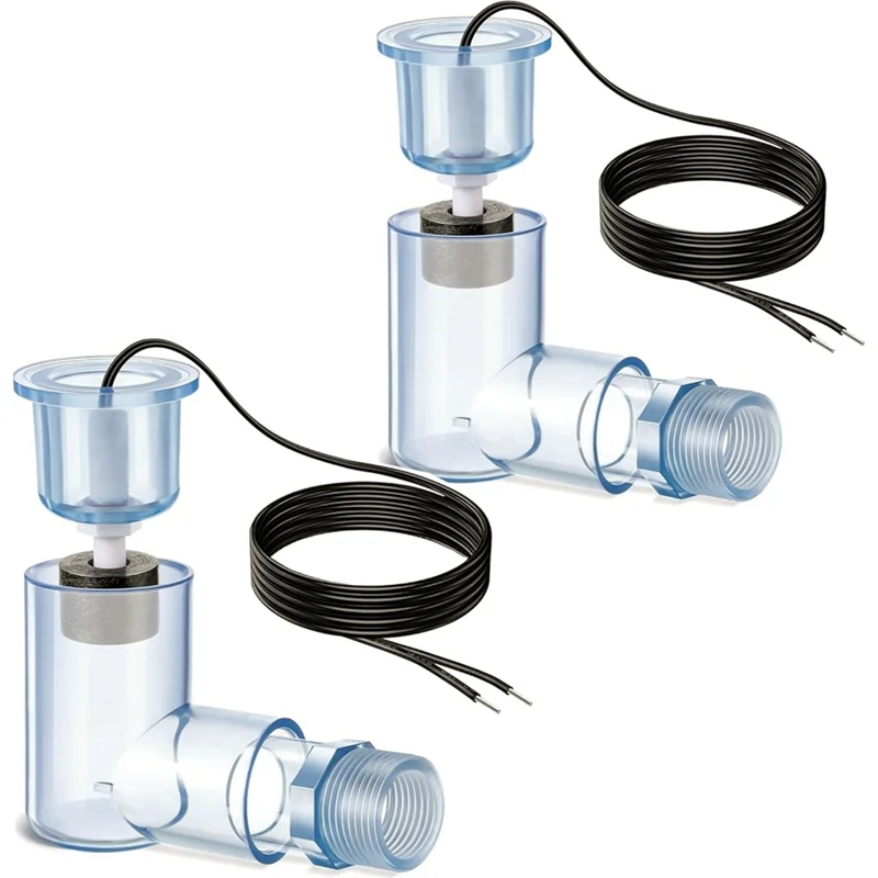 

【ДОДЕМЫЙ-ТОЛИ!】Поплавковый выключатель L-образной формы SS2, 2 шт., аксессуар для обнаружения уровня воды с адаптером 3/4 дюйма и проводом, работает от переменного тока