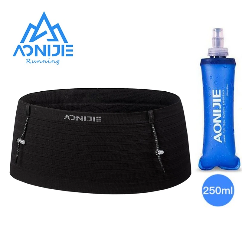 AONIJIE W8116 Newest Woven Elastic Sports Waist Pack Running Race Number Belt For Triathlon Marathon Cycling Mountaineering