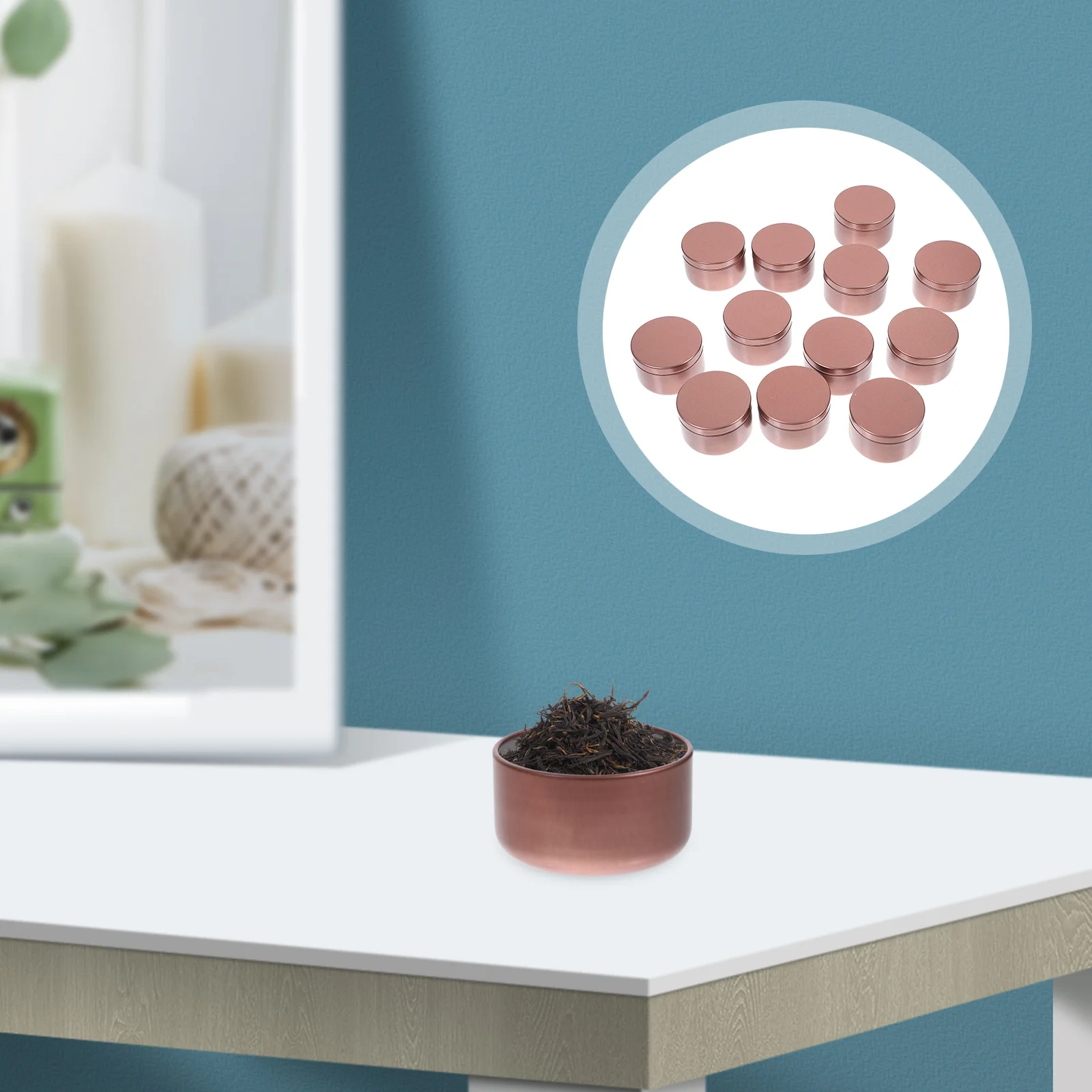 

12pcs Essential Oil Jars 50Ml Aluminum Tin Containers For Making Supplies Storage Jars Travel Camping Decor Home