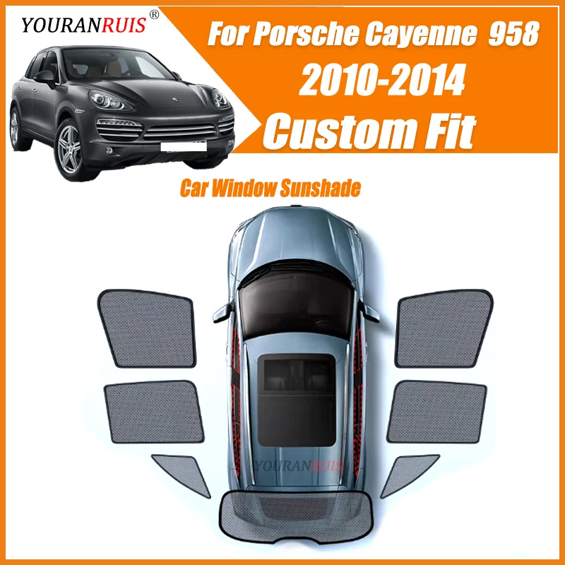 

Custom fit car Sun Shades For Porsche Cayenne 958 2010-2014 Pre-facelift windows Sunshade Privacy Protection Visor Accessories