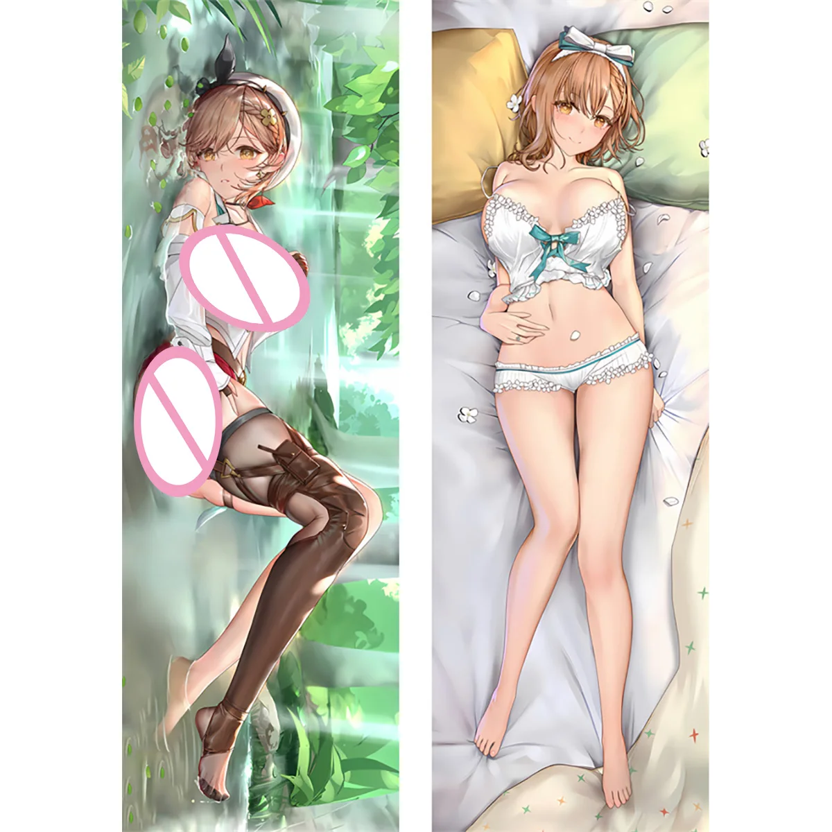 

ライザリン·シュタウト Dakimakura Waifu 2WAY Hugging Body Pillow Case Gift Anime Sexy Pillow Case Otaku Cushion Cover