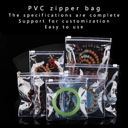 10pcs Clear PVC Jewelry Earrings Necklace Jewelry Storage Bag Transparent Anti-Oxidation Bag Ziplock Bag Can Customize Logo