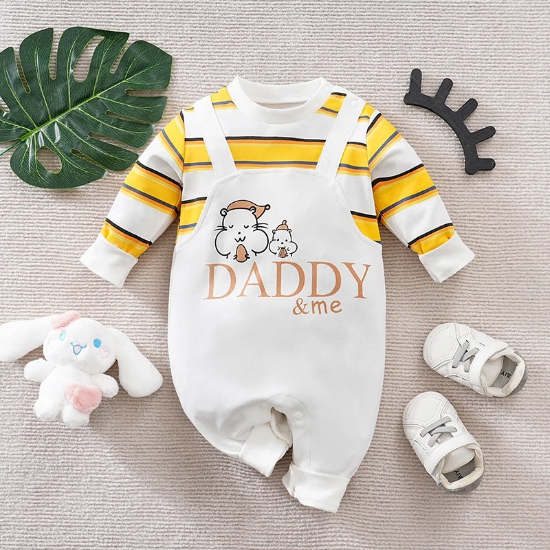 

Baby Newborn Clothing Baby Boys Clothing Cartoon 0-18 months Spring and Autumn Long Sleeve Preschool Outdoor Round Neck Hipster