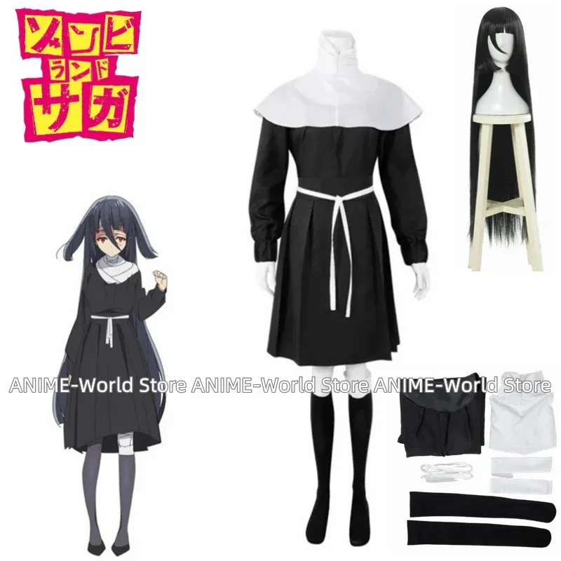 Anime Zombieland Saga Yamada Tae Cosplay Costume Full Set Cosplay Wig