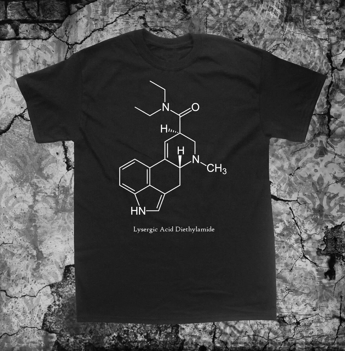 

LSD Chemical Structure Shirt formula psychedelic trippy molecule chemistry symbol psychonaut 100% Cotton Plus Size Tops