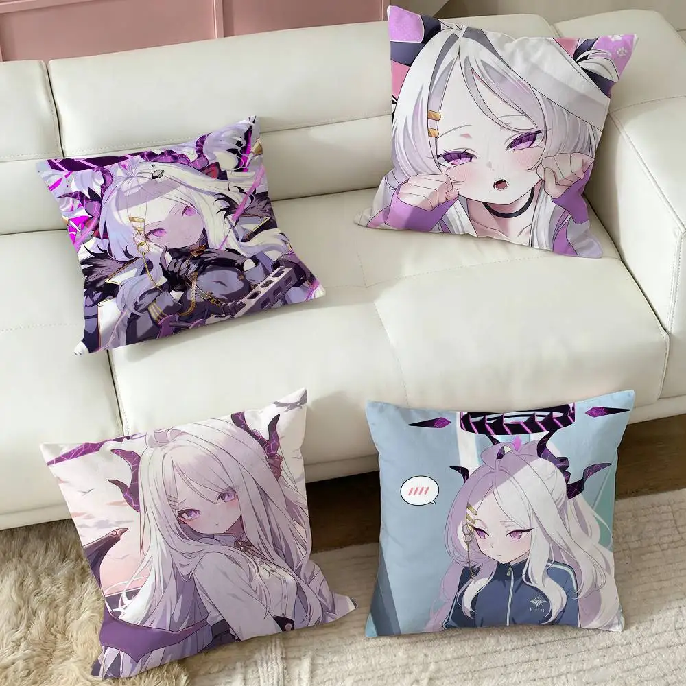 B-Blue Archive Sorasaki Hina  Pillow Case Square Double-Sided Sofa Cushion Cover Bedroom Bedside Pillow