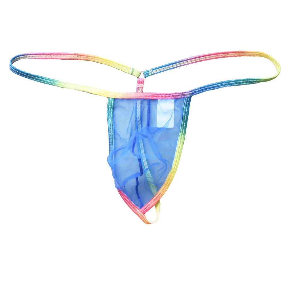 6 قطعة مثير رجل رقيقة جدا بقماش شفاف بيكيني صغير سيور منخفضة الخصر g-سلسلة Tangas لينة رجل سراويل T-الظهر حزام رياضي الملابس الداخلية