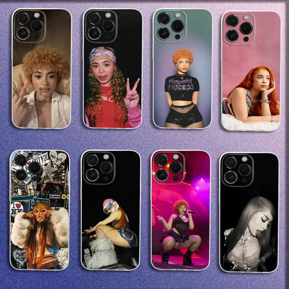 

Phone Case For iPhone 16,15,14,13,12,11 Plus,Pro,Max,XR,XS,Plus,E,Mini Transparent Rapper I-Ice Spice Cover