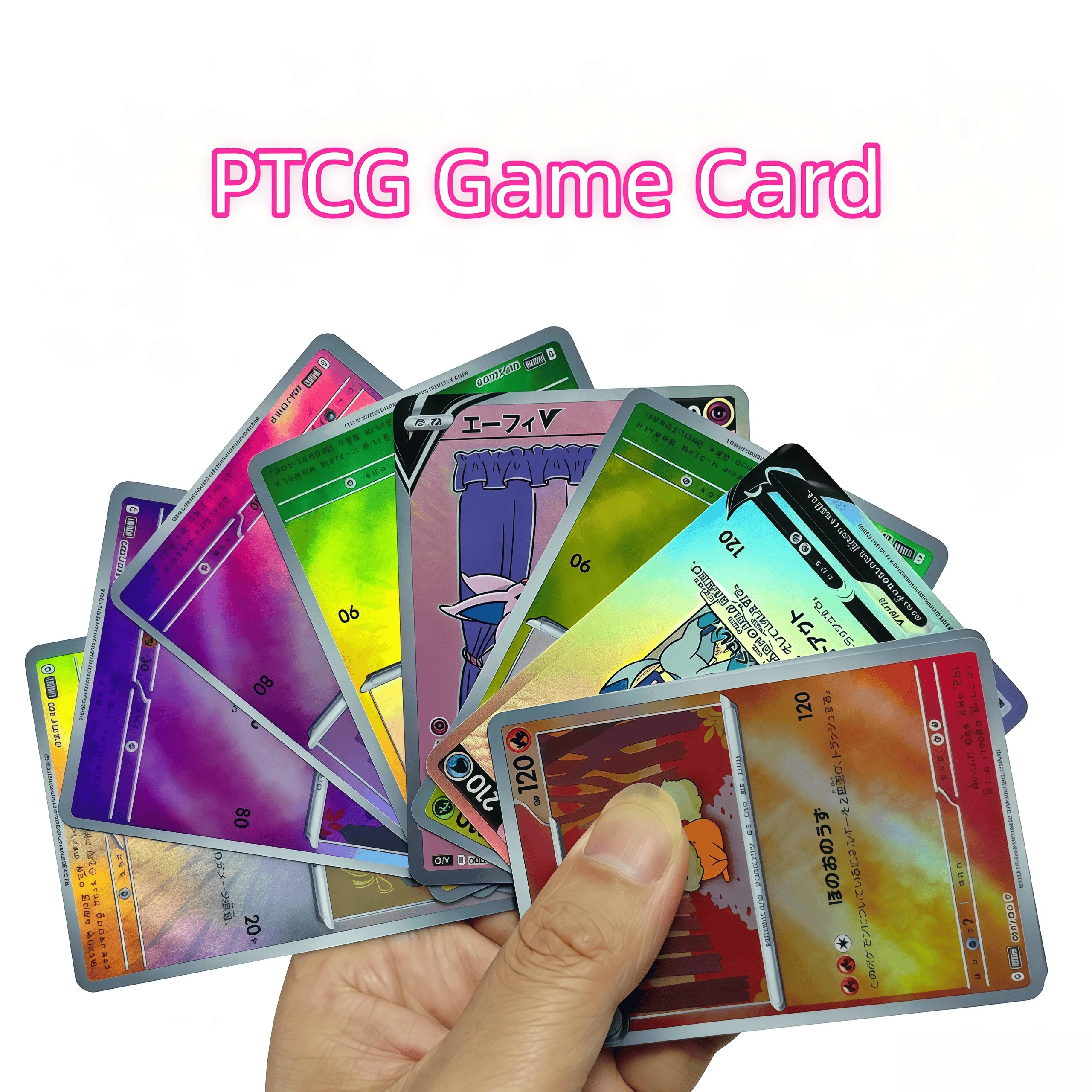 ptcg-ポケモン-diy-カード-カラーサンド-フラッシュシャイン-アニメコレクション-フルセット-おもちゃ-ギフト-イーブイエーションシリーズとチーム・ロケット