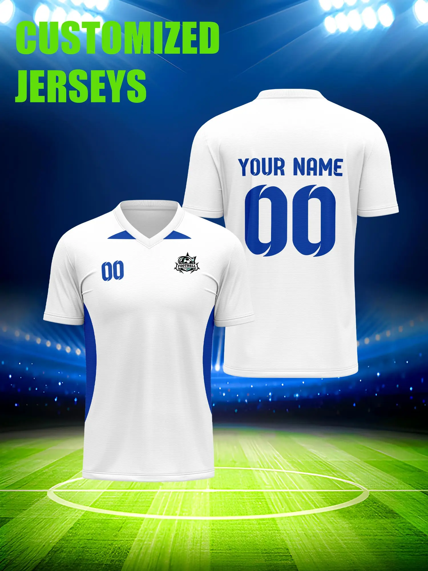 

Футболка для футбола с индивидуальным изображением, номером и именем, подарок на день рождения, сюрприз для фанатов.