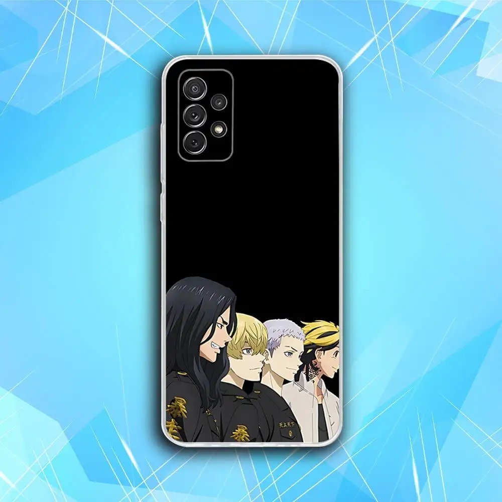 حافظة هاتف رائعة من T-Tokyo Revengers لهاتف سامسونج S30,23,21,22,20, FE lite,S10,9,8,7 PIus Note20ultra شفافة ناعمة