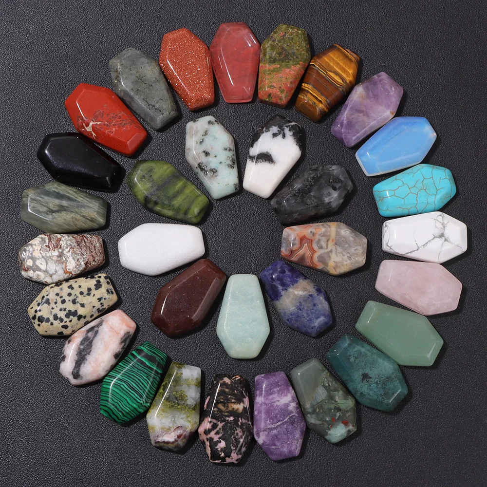 Cabochon en pierre de Reiki naturelle, cercueil napagat, quartz, statue sculptée, convient aux matiques exécutives, bricolage, chambre, prière, décoration d'intérieur