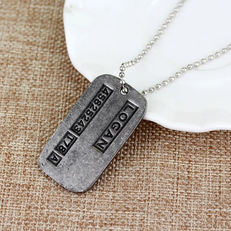 Collar de tarjeta militar de película, garras de lobo, Wolverine 45825243 T78 A, collares con colgante de etiqueta de perro, accesorios de Cosplay, regalo de Navidad