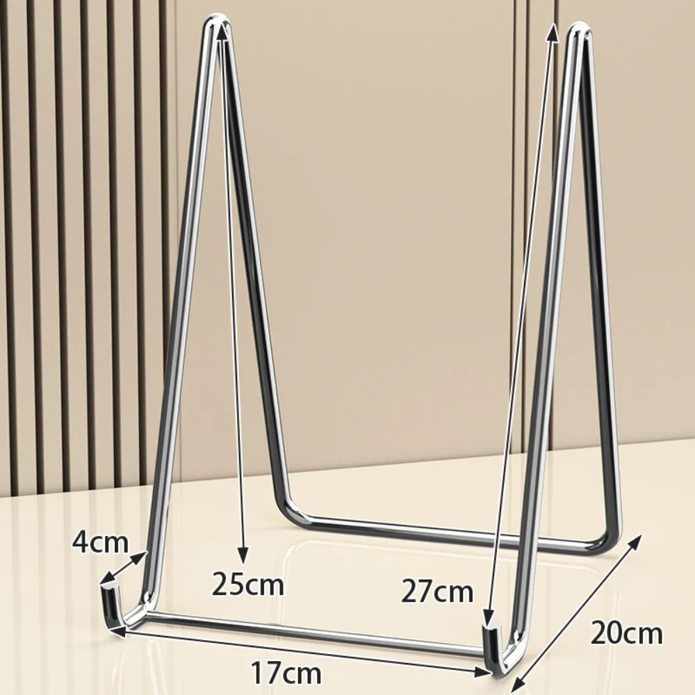 Stainless Steel Plate Stands Multi Functional Rust-Proof Frame Easel Holder Stand Space Saving Photo Frame Display Stand