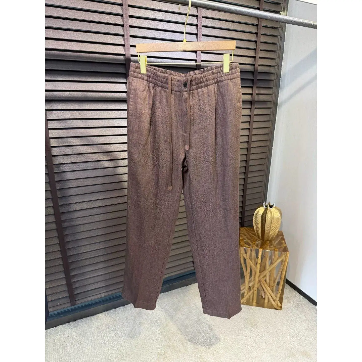 Italian BC old money style 26 new straight linen comfortable casual pants business versatile and thin leg trousers
