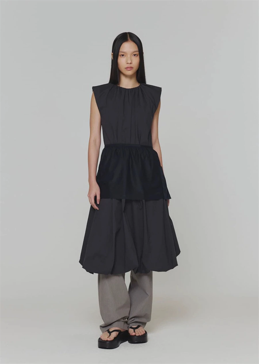 เสื้อกั๊กทรงบลูมเมอร์ยาว Summer New Sle PREON รุ่น Dr Advanced Sensation ตัดเย็บด้วยผ้าฝ้าย 3 มิติ ทรงเอไลน์ ไม่มีตะเข็บ รุ่น Dr