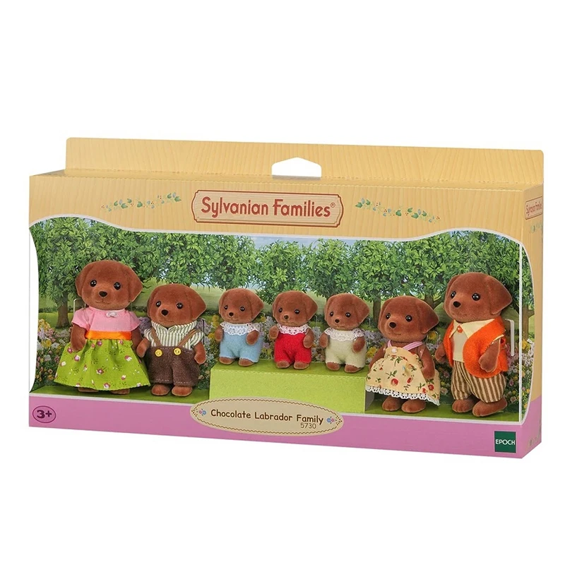 

Sylvanian Families Chocolate Dog Brown Labrador Dog Baby Play House Trumpet Baby Halloween Doll Flocking Toy Collection Gifts