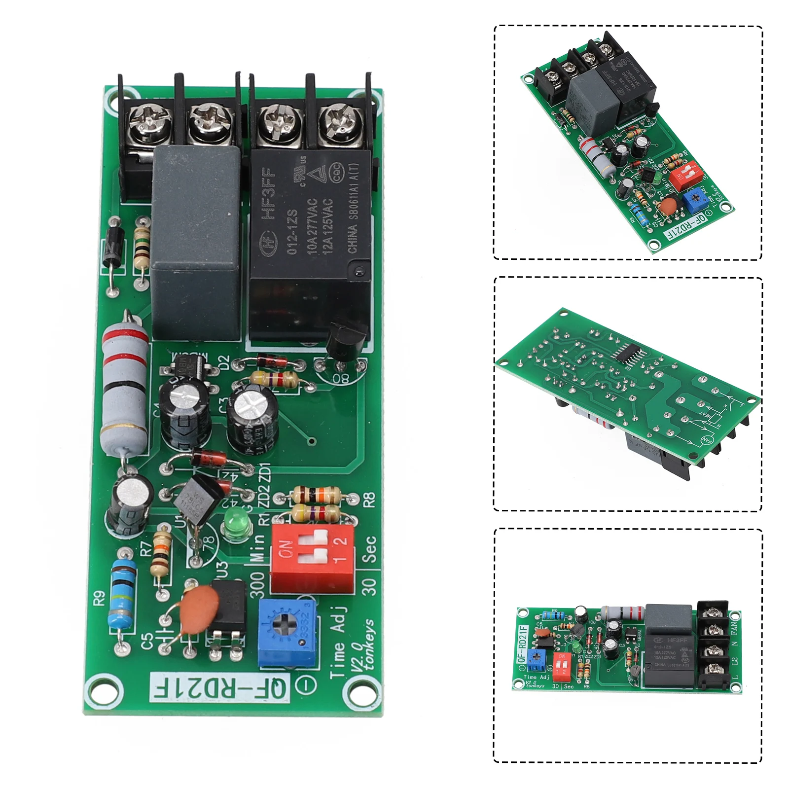 

QF RD21F Power off Delay Disconnection Module Perfect for Fan Delay Stable and Reliable Performance Energy Efficient