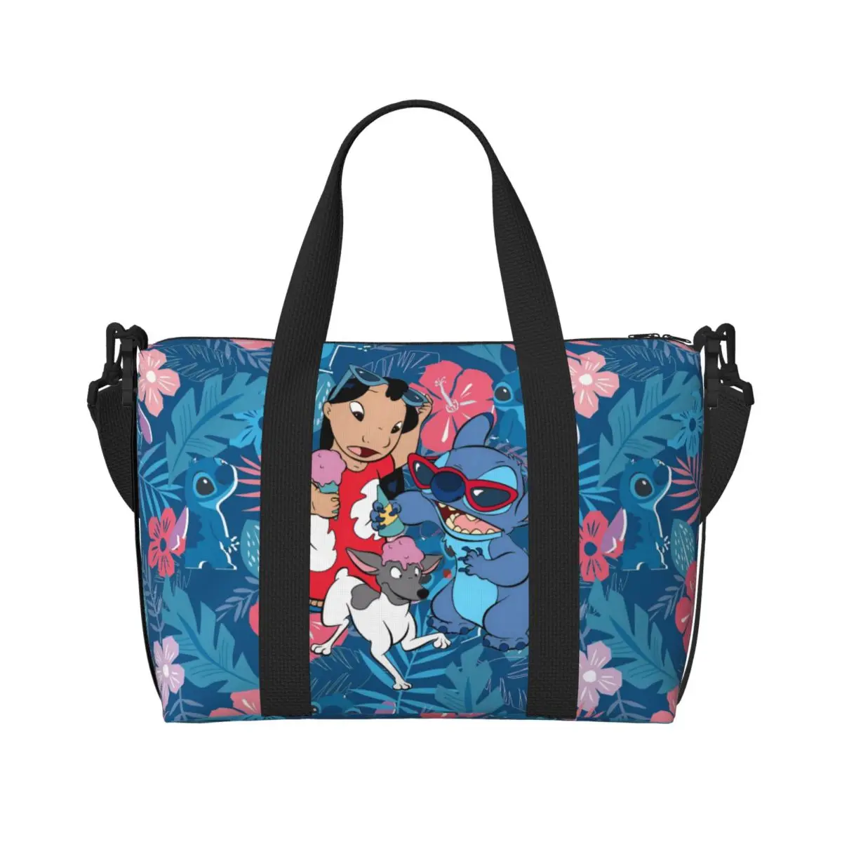 

Пляжная сумка-тоут с индивидуальным дизайном в стиле манга/аниме для женщин, с большим отделением, для спортзала, пляжа и путешествий